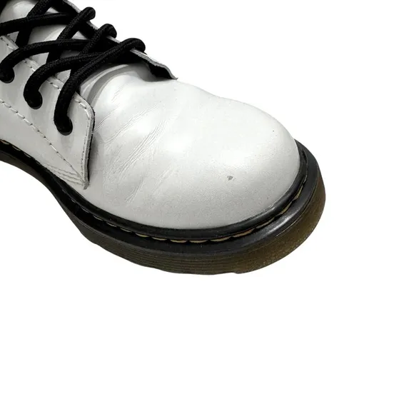 White Kids Dr. Marten Boots 1460 Leather Sz 4 US