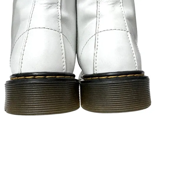 White Kids Dr. Marten Boots 1460 Leather Sz 4 US