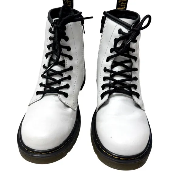 White Kids Dr. Marten Boots 1460 Leather Sz 4 US