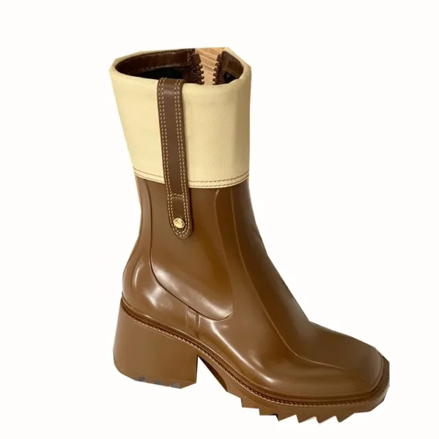 Women Platform Chunky Heels Chelsea Boots