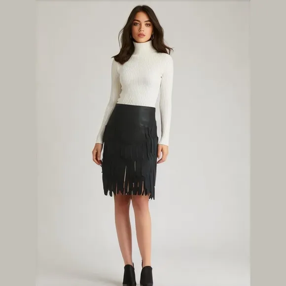 Women's JS Collections Skirt, Size 8, Black
