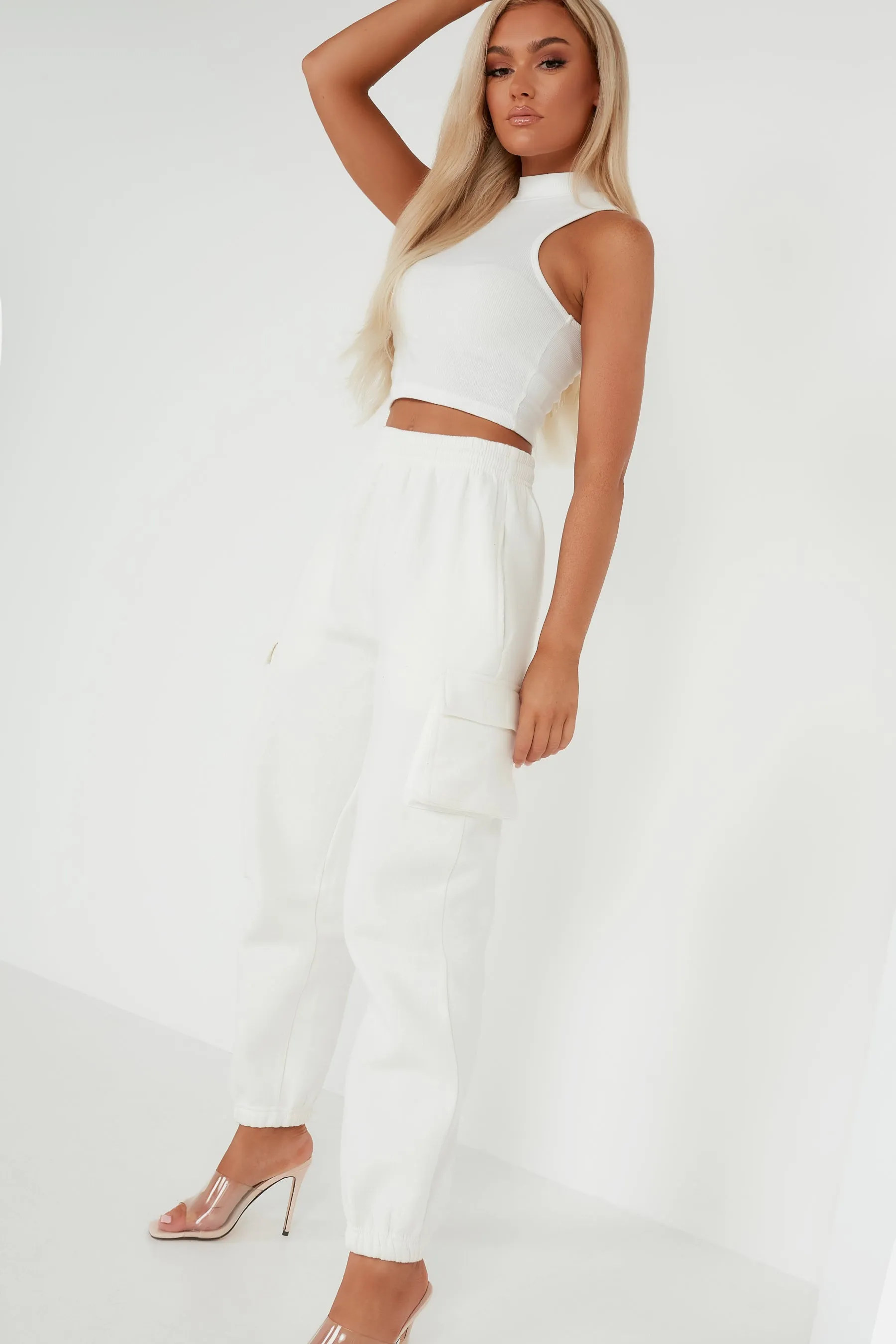 Zucca White Utility Joggers