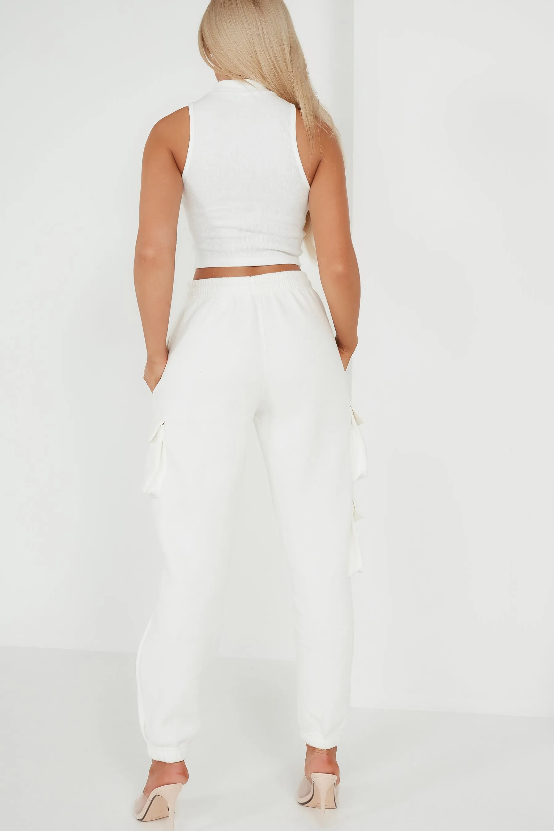 Zucca White Utility Joggers